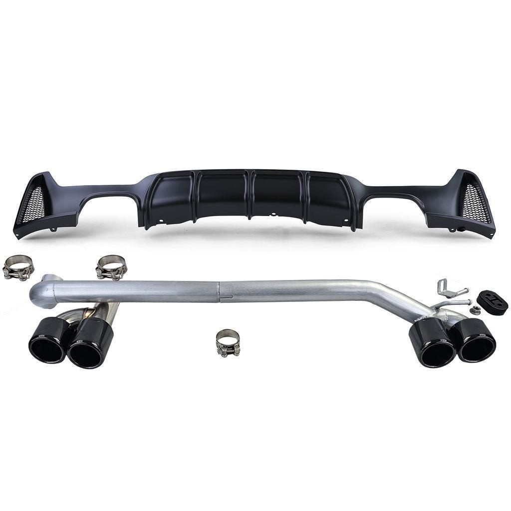 uitlaat + Mat Zwart Diffuser Voor Bmw 4 serie F32 F33 F36 M, Verzenden, Automotive Parts, A.parts@hotmail.nl, Trasmolenlaan 12 3447 GZ Woerden