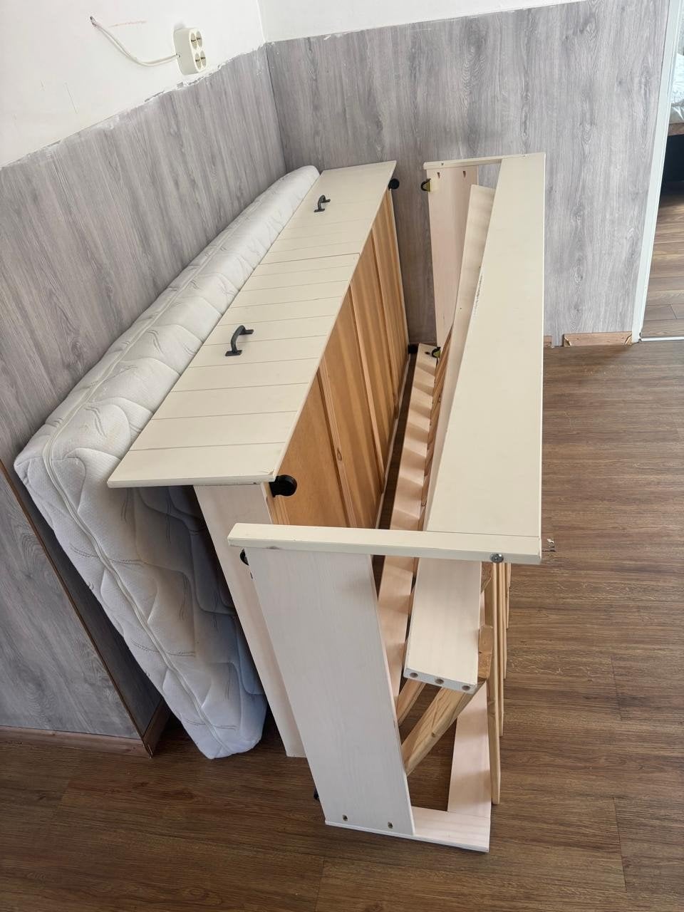 Eenpersoonsbed uitschuifbaar met lattenbodem - Gebruikt, Huis en Inrichting, Slaapkamer | Bedden, Gebruikt, 90 cm, Eenpersoons
