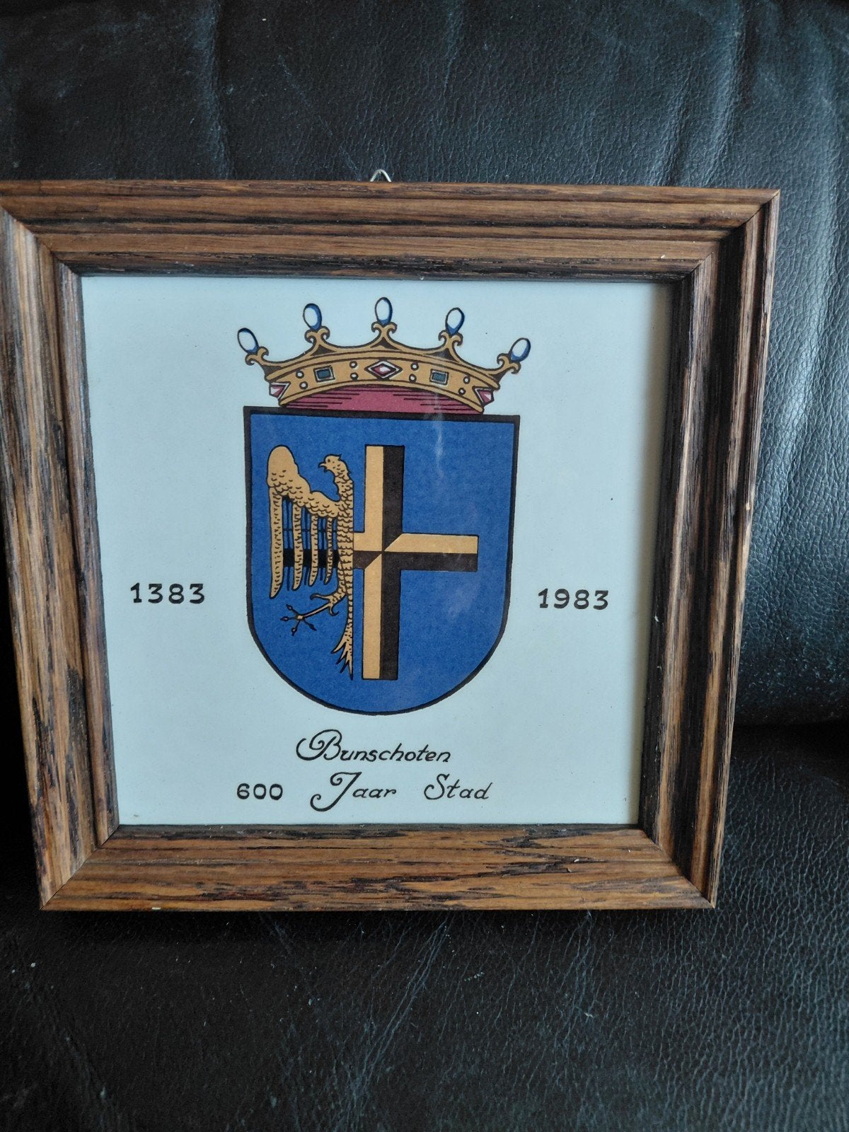 Tegeltableau Bunschoten 600 Jaar Stad 1383-1983, Antiek en Kunst, Ophalen of Verzenden