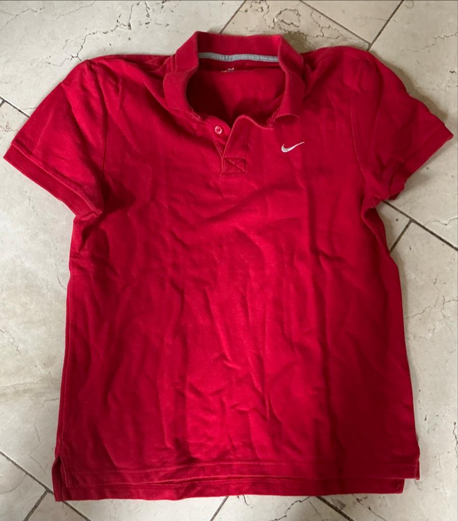 Nike rood poloshirt maat M 100% katoen, Ophalen of Verzenden, Gedragen