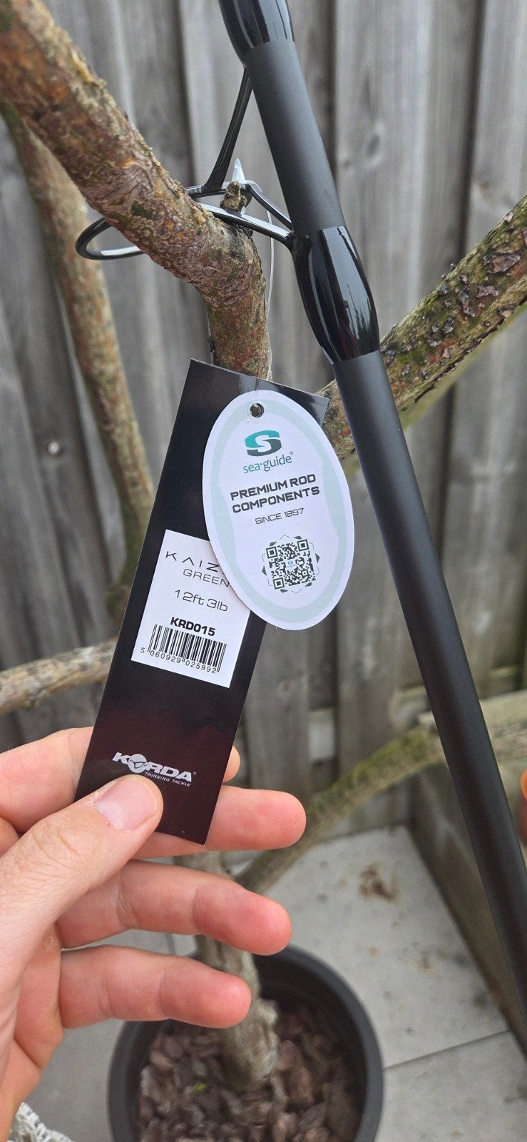 2stuks Korda keizen green 12ft 3lb, Ophalen, Zo goed als nieuw, Werphengel