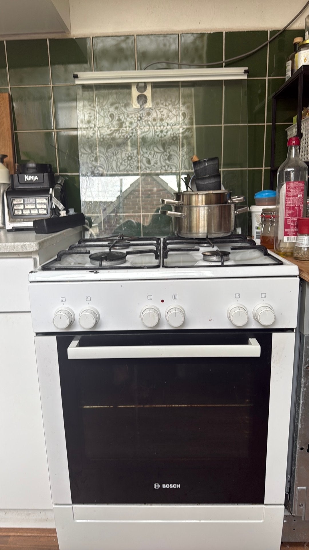 Bosch gasfornuis en oven, Ophalen, Gebruikt, 4 kookzones, Gas