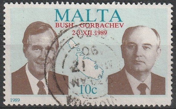4800. Malta 830 gest. Bush - Gorbatschow, Ophalen of Verzenden, Malta, Gestempeld