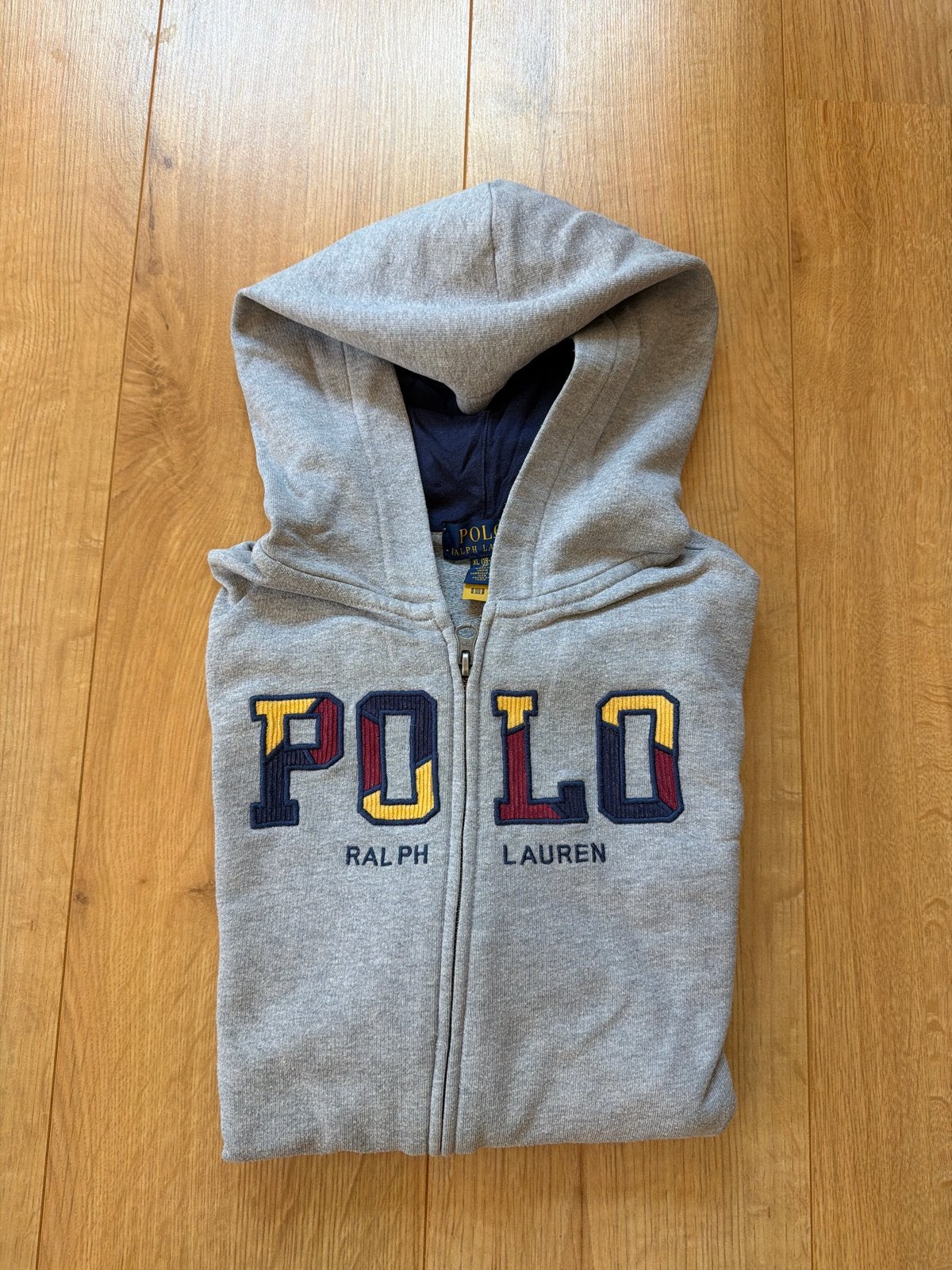 Ralph Lauren Hoodie Grijs - Maat XL (18-20), Ophalen of Verzenden, Gebruikt, Jongen, Trui of Vest