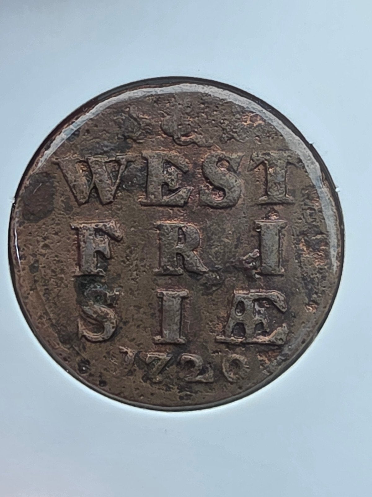 Mooie duit uit West Friesland 1720, Ophalen of Verzenden, Vóór koninkrijk, Losse munt