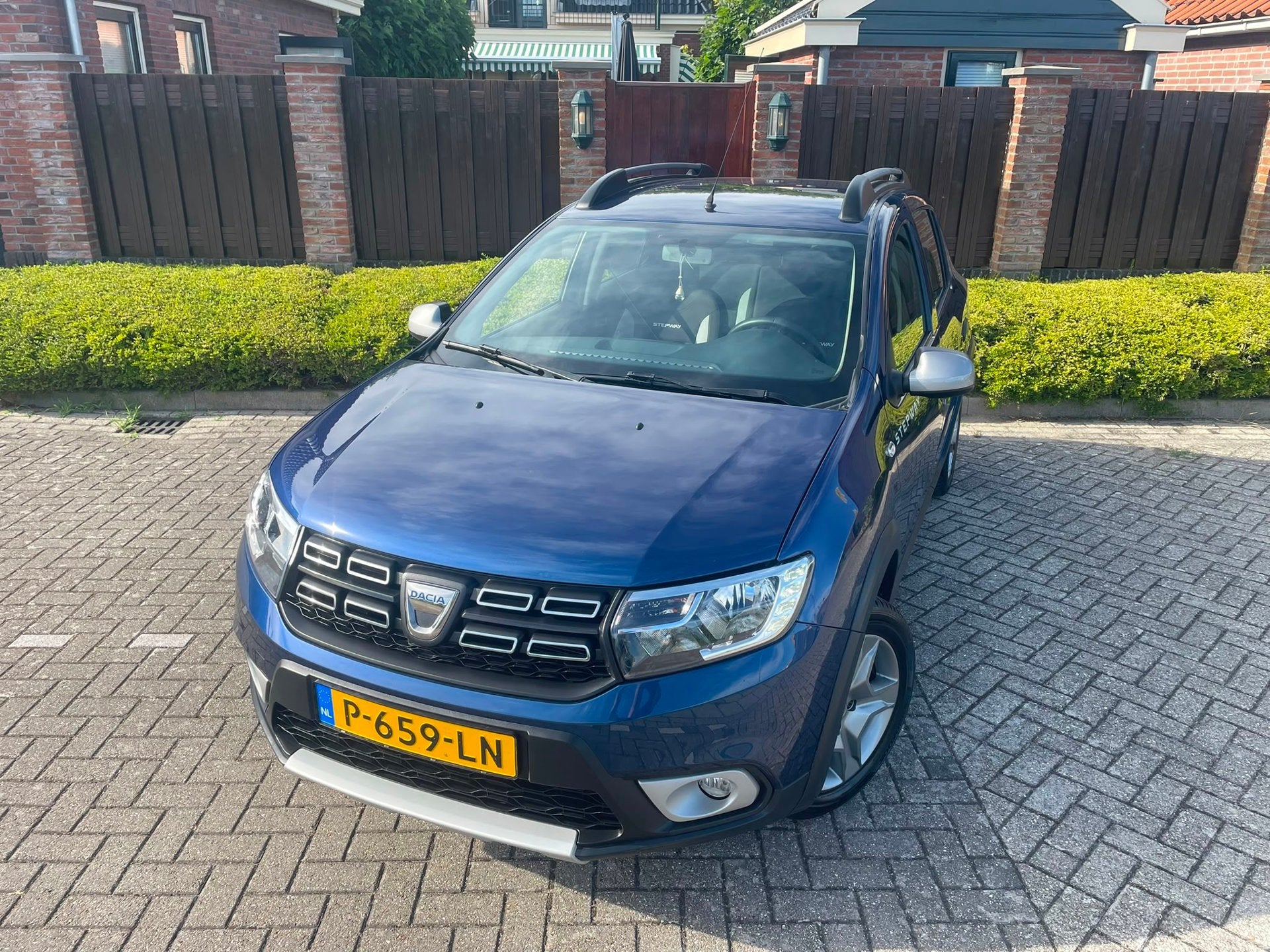 Dacia Sandero 0.9 TCe SL Stepway HOGE INSTAP NAVI AIRCO PDC, Voorwielaandrijving, 898 cc, Stof, Blauw
