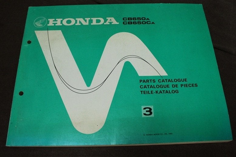 Honda CB650 a Ca1980 motorcycle parts catalogue CB650Ca, Ophalen of Verzenden, Honda