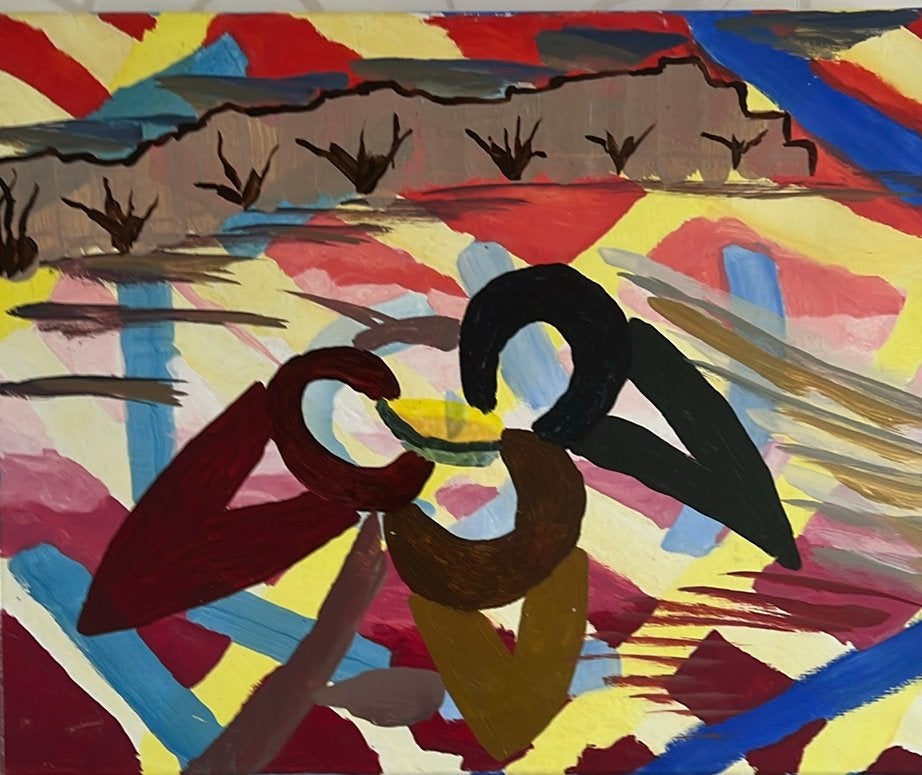 Olieverf schilderij, Ophalen, Abstract, Olieverf, Handgeschilderd