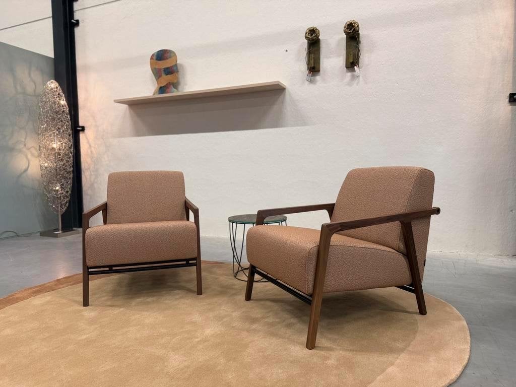 2 Nieuw Harvink Splinter Fauteuil Twinwool Stof design Stoel, Harvink, Info@harvink.nl, Nieuw, 75 tot 100 cm