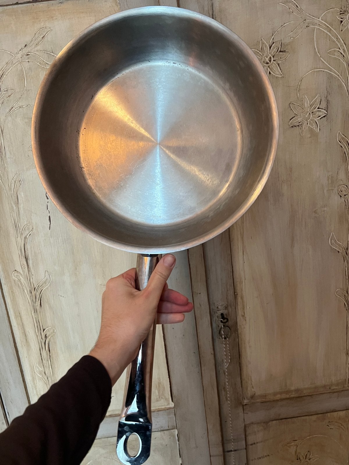 Demeyere 3 RVS koekenpan 28 cm, Ophalen of Verzenden, Zo goed als nieuw, Rvs