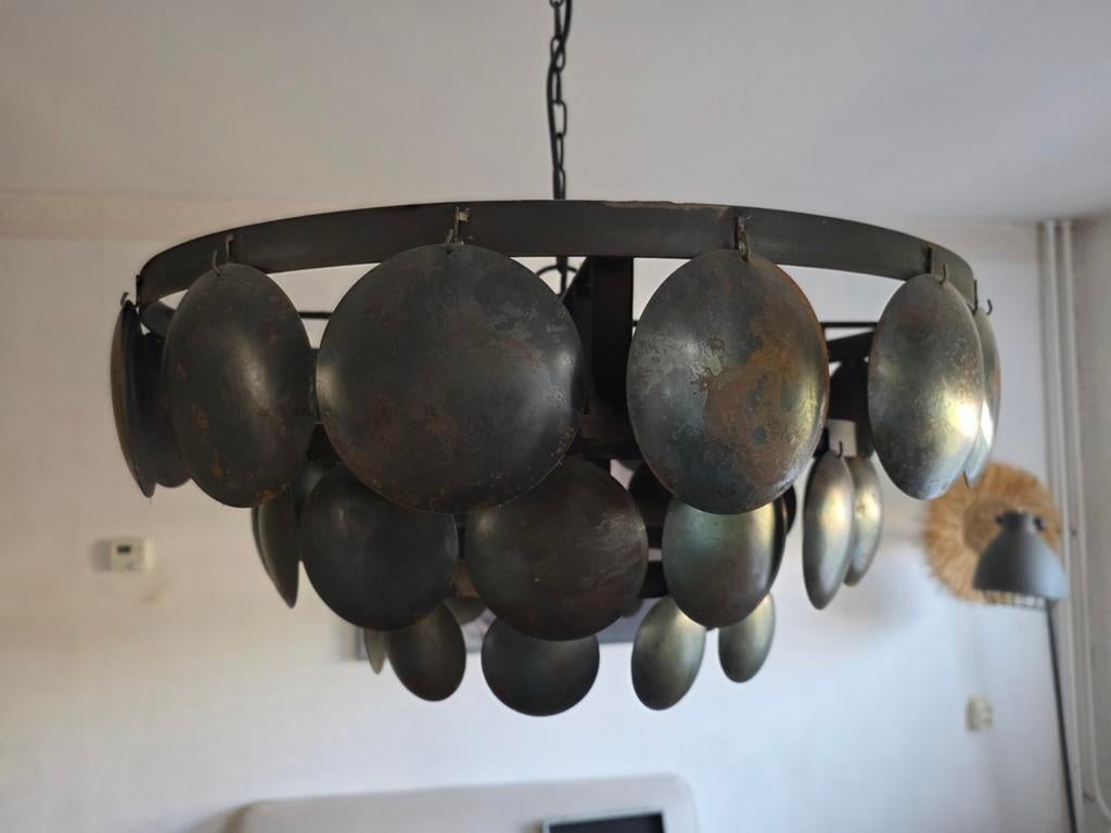Grote schijfjeslamp, Ophalen of Verzenden, 50 tot 75 cm
