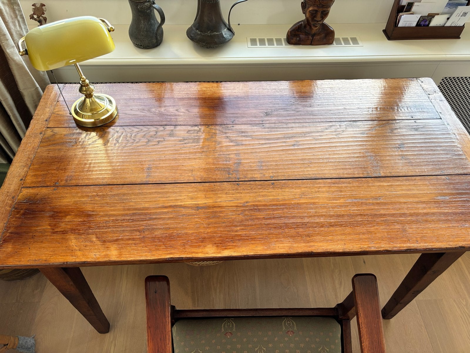 Antieke houten tafel - perfect voor studeerkamer, Ophalen