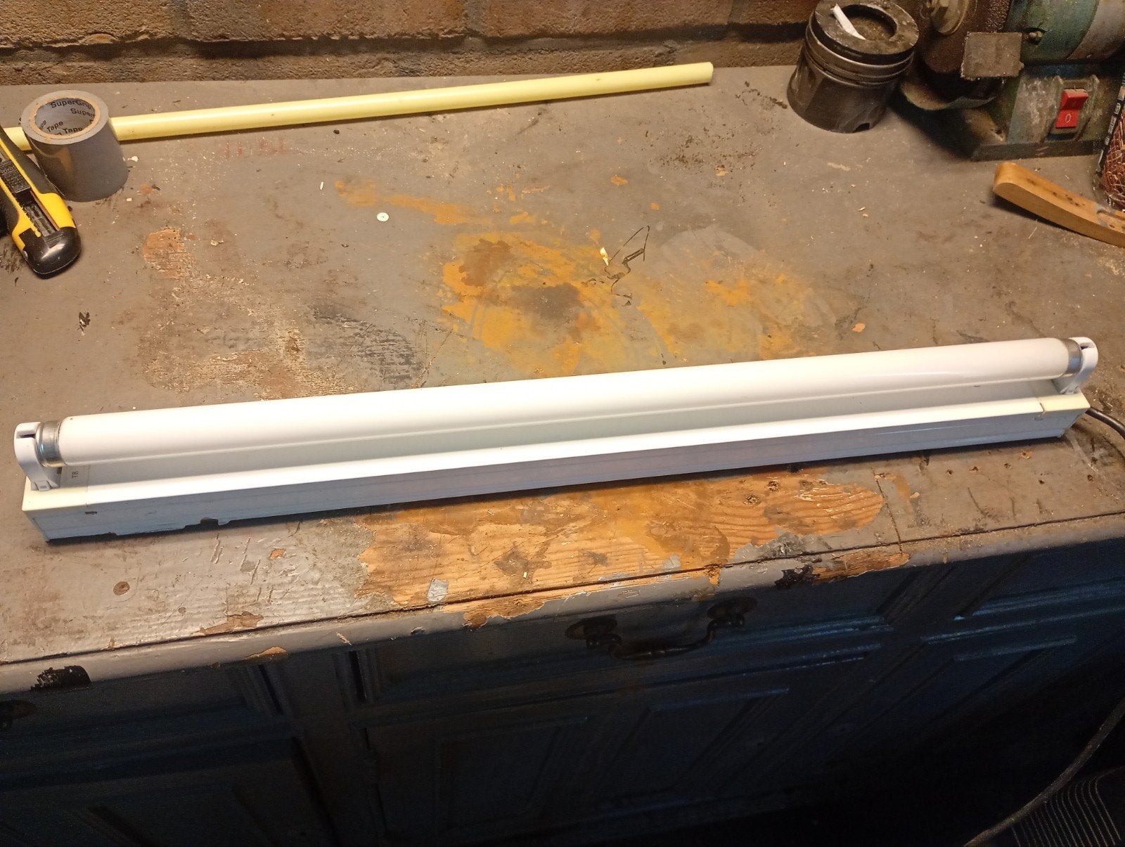 tl lamp met armatuur 60cm geen led, Ophalen