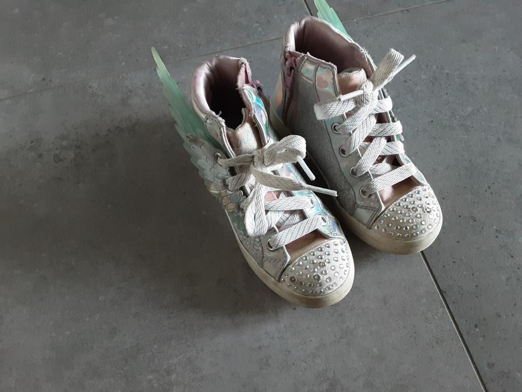 Skechers gympen met vleugels en lichtjes maat 27 meisje rits, Ophalen of Verzenden, Gebruikt, Meisje