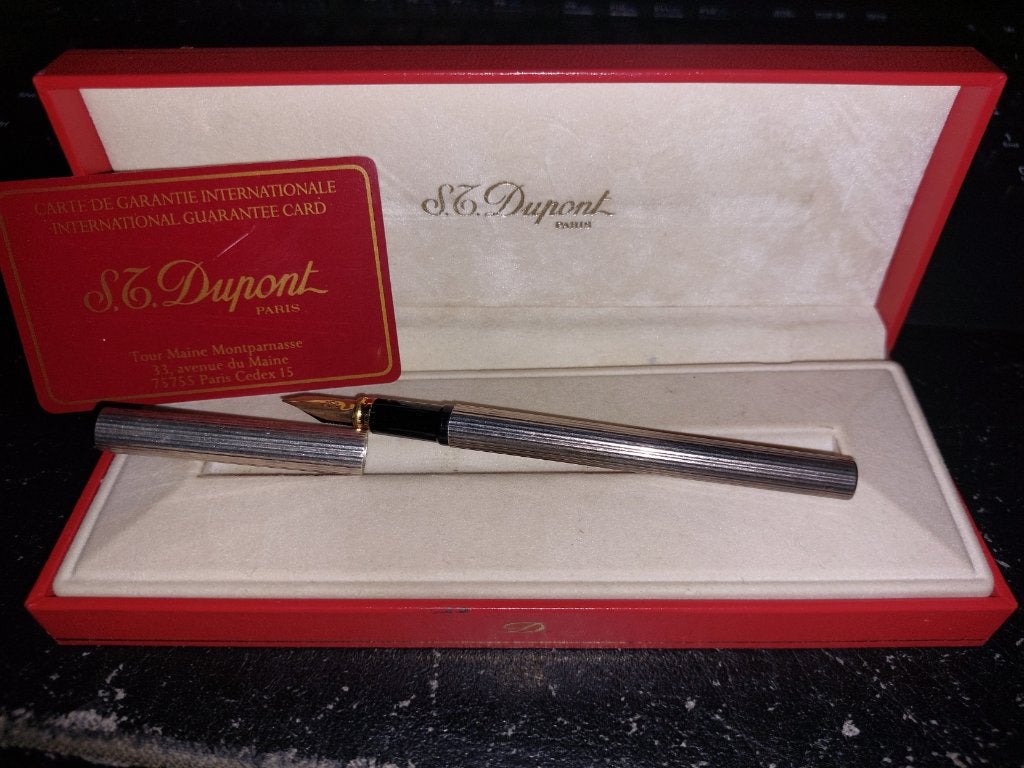Dupont vulpen goud en sterling zilver, Verzamelen, Pennenverzamelingen, Overige merken, Met doosje, Ophalen of Verzenden, Zo goed als nieuw