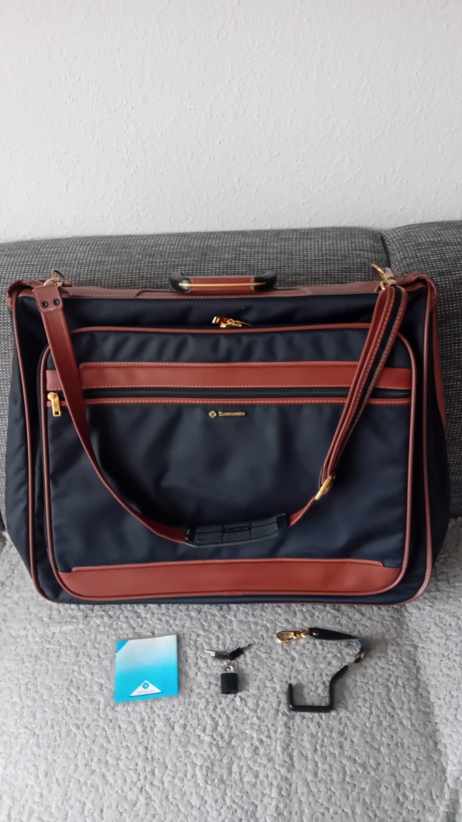 Samsonite Kledingtas - Zwart/Bruin - Nieuw, 40 tot 60 cm, 30 cm of meer, Zwart, Ophalen of Verzenden