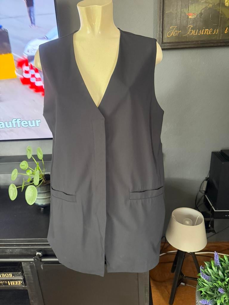 Studio anneloes lang gilet maat XL, travelstof, zwart, Ophalen of Verzenden, Zo goed als nieuw, Maat 46/48 (XL) of groter