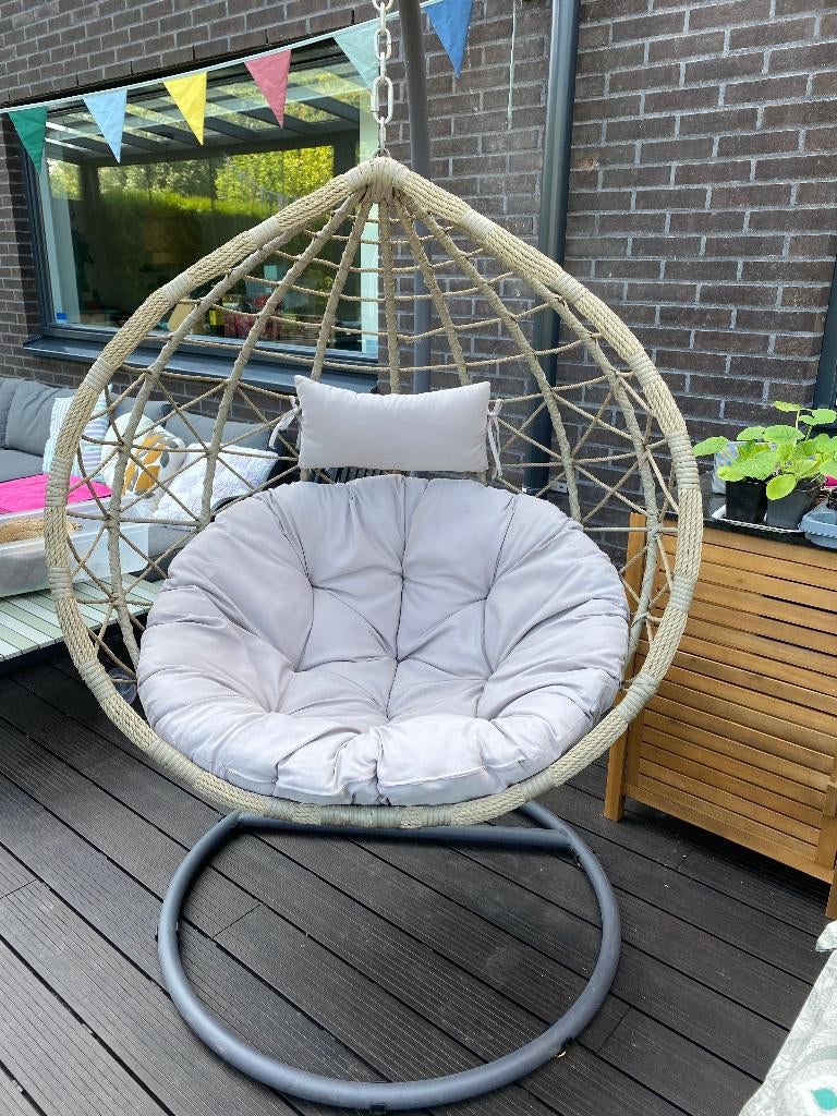 Hangstoel Egg Chair, Ophalen, Gebruikt, Rotan