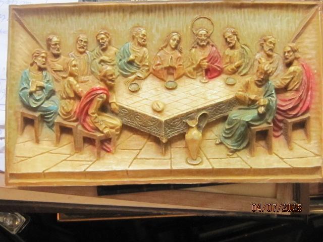 Mooi zwaar Plateautje jezus met discipelen Laatste Avondmaal, Ophalen of Verzenden