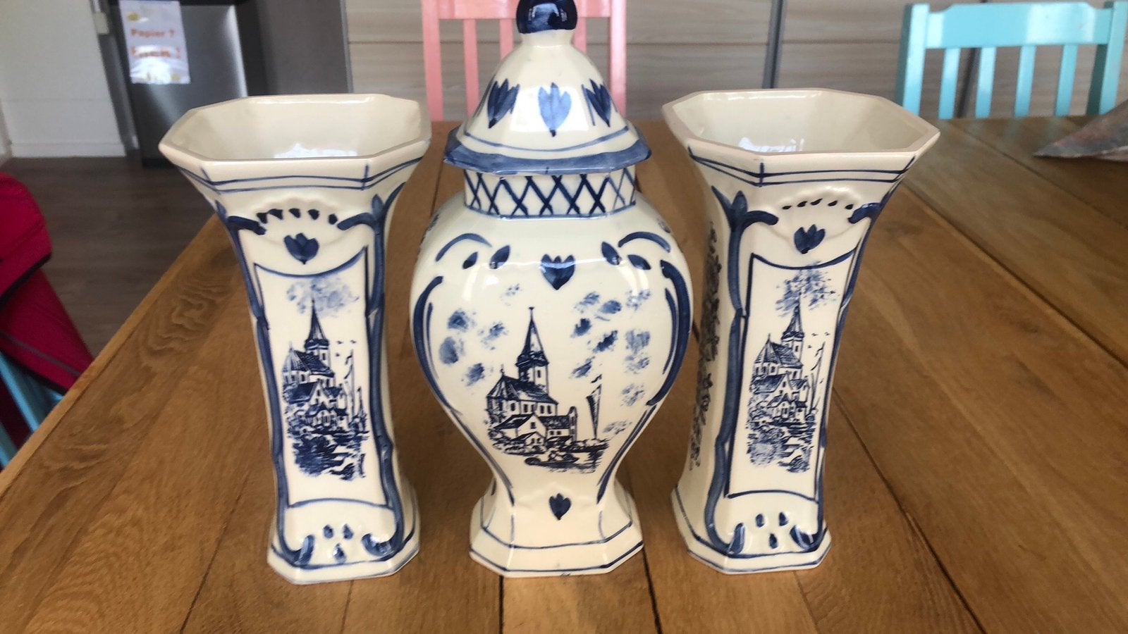 Delfts Blauw kaststel 33 cm hoog, Antiek en Kunst, Ophalen of Verzenden