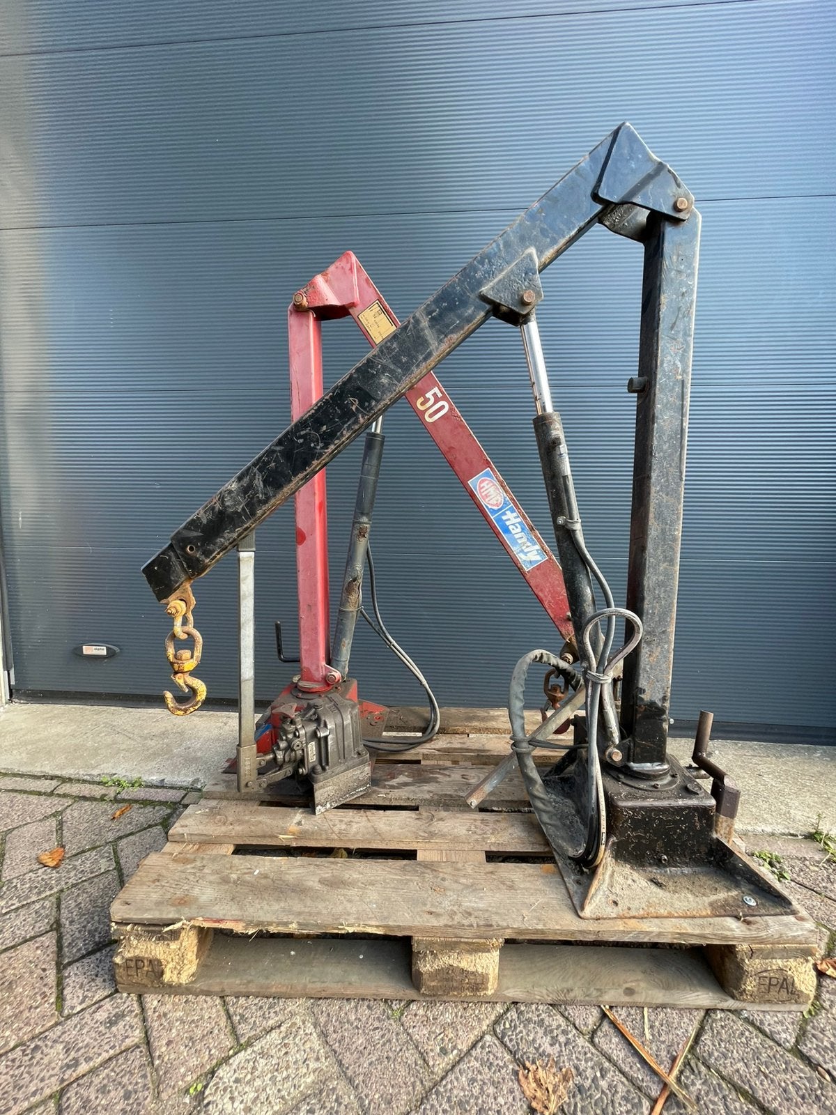 2x hmf handyman laadkraan, Ophalen, Gebruikt, Handmatig