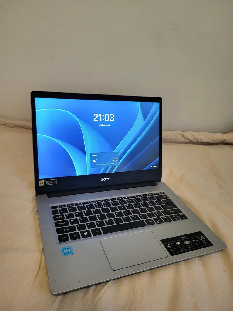 Laptop Acer Aspire 1 + Laptoptas & oplader (speaker defect), Computers en Software, Windows Laptops, Gebruikt, 2 tot 3 Ghz, Ophalen of Verzenden