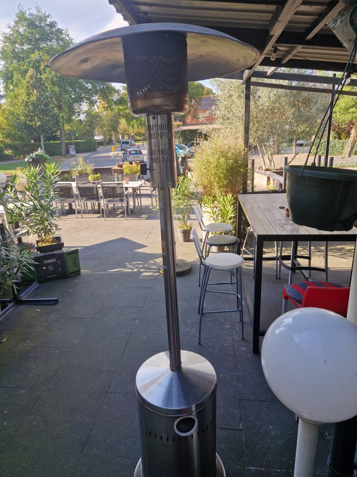 Terrasverwarmer op gas - Gebruikt, maar functioneel, Tuin en Terras, Ophalen, Gebruikt, Gas, Vloer