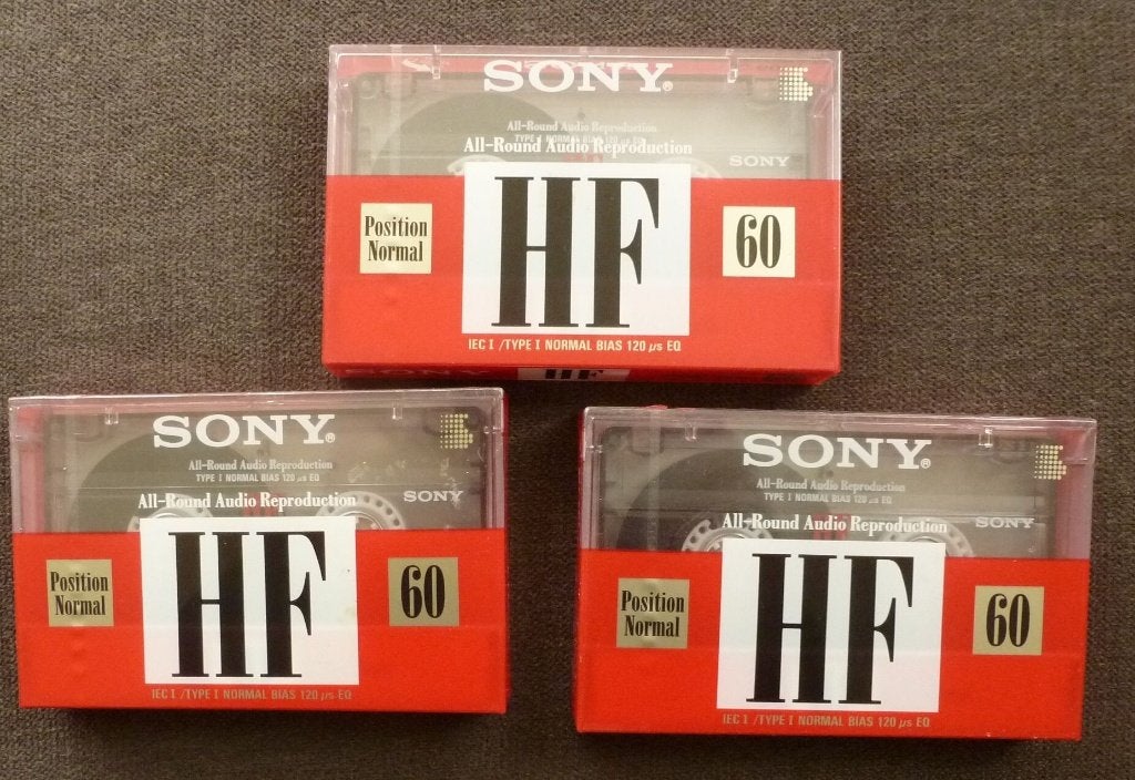 3x cassettebandjes SONY HF-60 nieuw sealed, Cd's en Dvd's, Cassettebandjes, 2 t/m 25 bandjes, Overige genres, Ophalen of Verzenden
