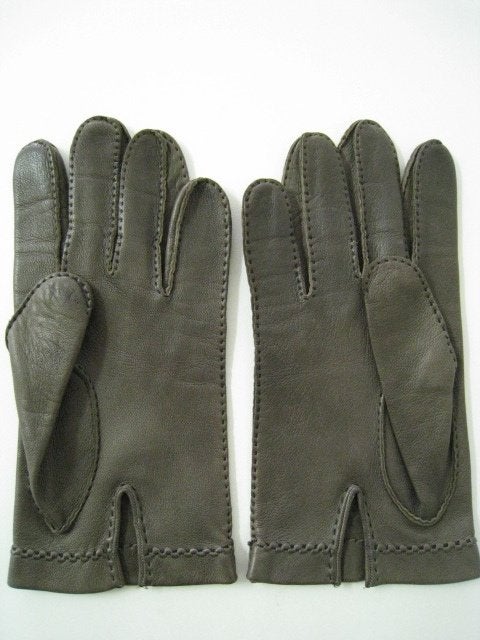 Lederen handschoenen, grijs, heren. In perfekte staat !!, Ophalen of Verzenden, Nieuw, Handschoenen