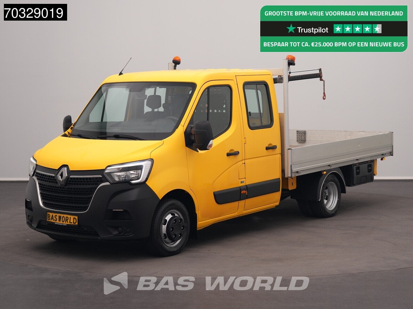Renault Master 165PK Kraanwagen Maxilift Dubbel Cabine Dubbe, Start-stop-systeem, Stof, Gebruikt, Euro 6