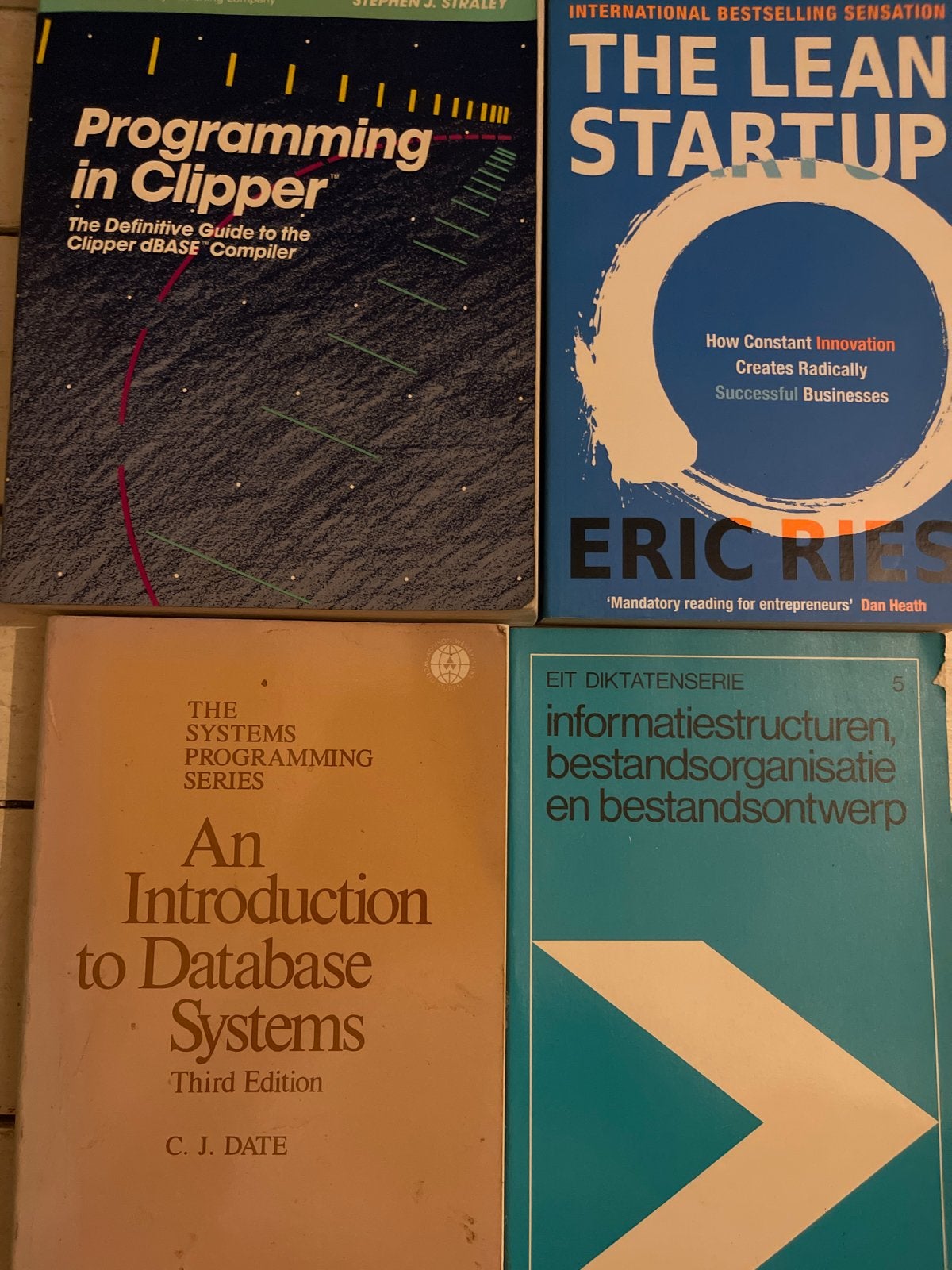4 IT-boeken: Programming, Databases, Lean Startup, Informati, Boeken, Ophalen of Verzenden, Gelezen, Programmeertaal of Theorie