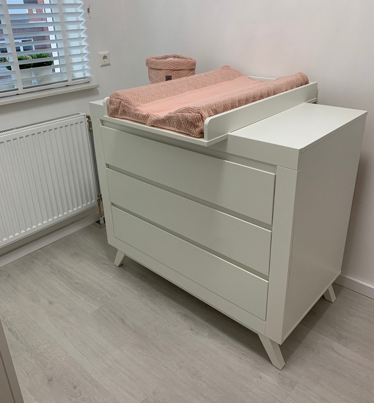 Bopita Anne babykamer: kast en commode met bladvergroter, Ophalen, Gebruikt, 50 tot 70 cm, 105 cm of meer