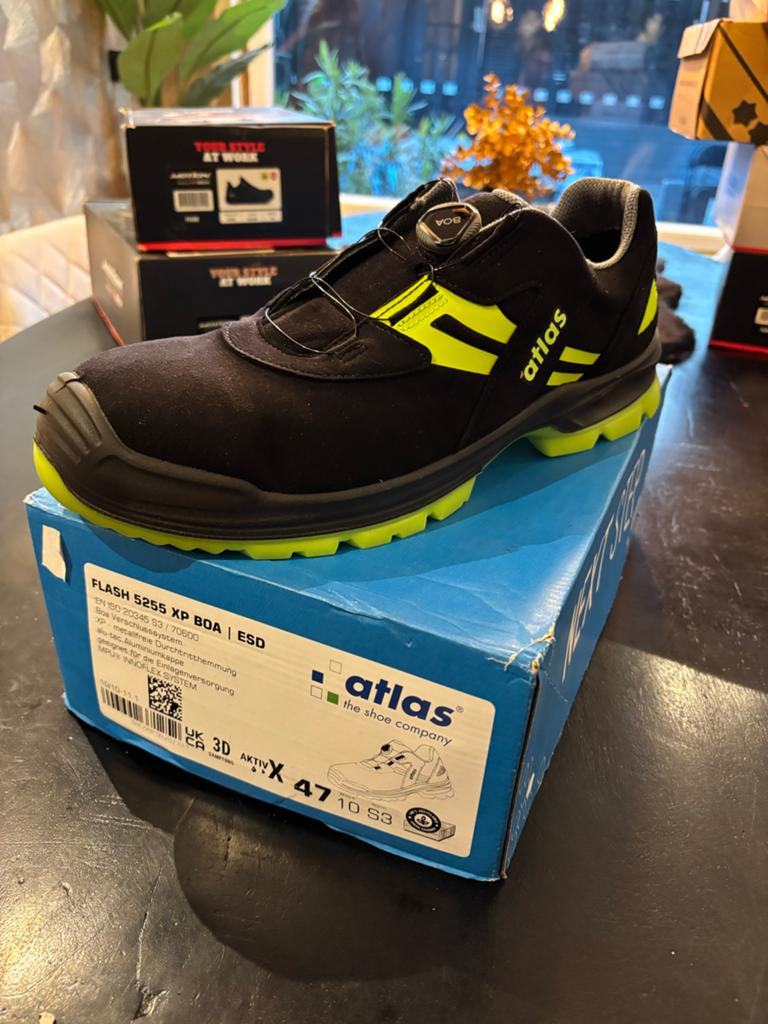 Atlas Flash 5255 XP BOA S3 Veiligheidsschoenen, Zwart, Nieuw, Ophalen of Verzenden, Werkschoenen