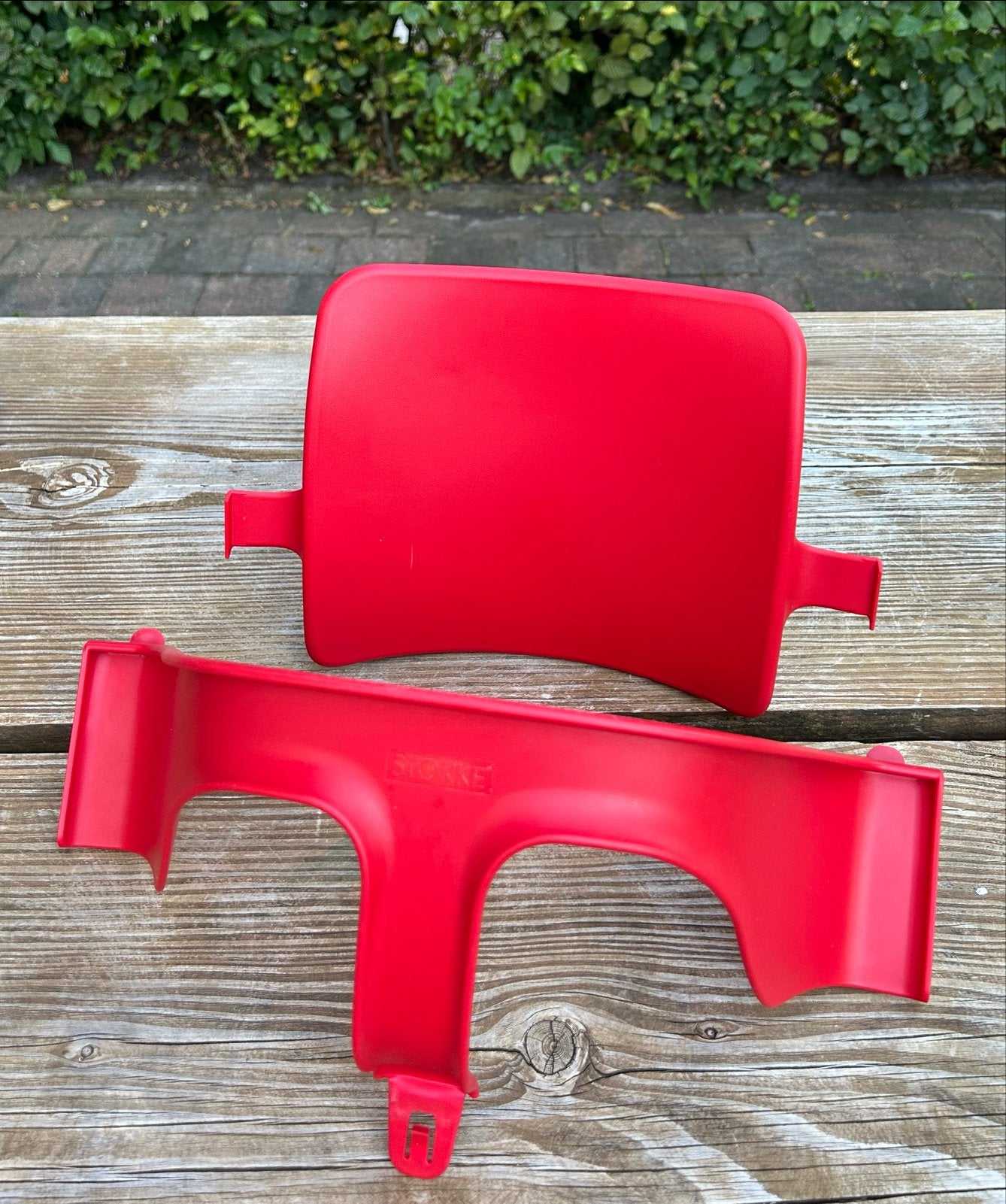 Stokke Tripp Trapp Baby Set en Gordel Rood, Kinderen en Baby's, Kinderstoelen, Ophalen, Gebruikt, Meegroeistoel, Gordel(s)