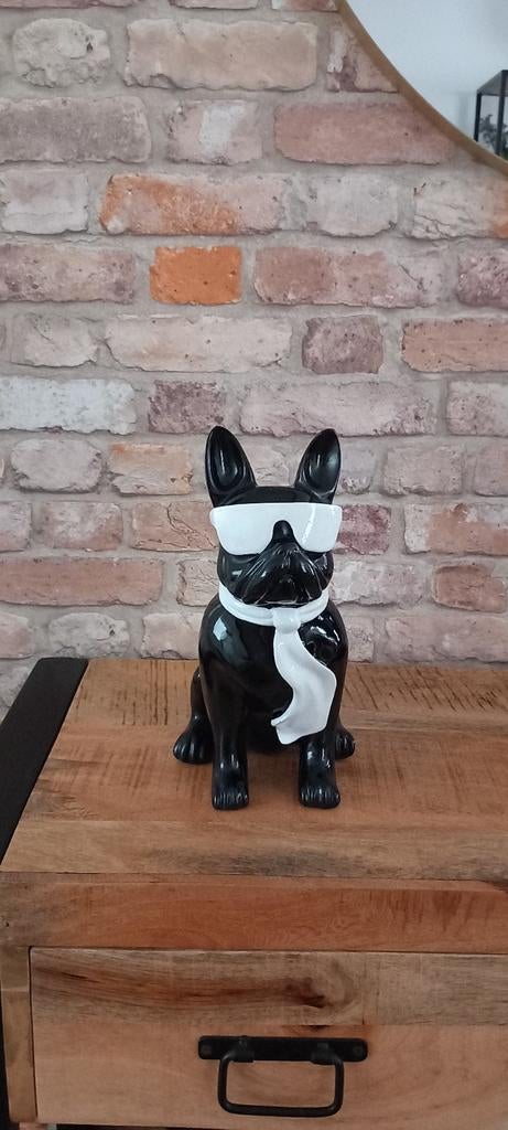 28cm Franse Bulldog met Bril Beeld♥️SALE VERKOOP♥️, Ophalen of Verzenden, Nieuw, Dier