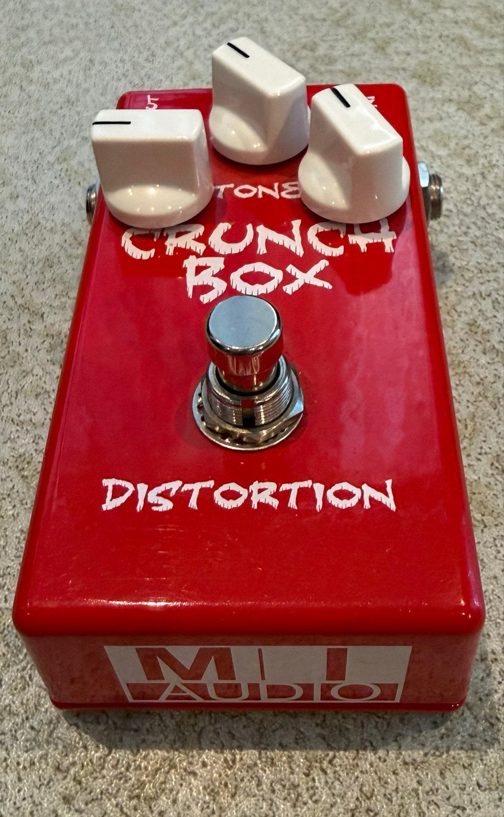 MI Audio Crunch Box Distortion V2 | Compleet | 1e eigenaar, Muziek en Instrumenten, Effecten, Zo goed als nieuw, Distortion, Overdrive of Fuzz