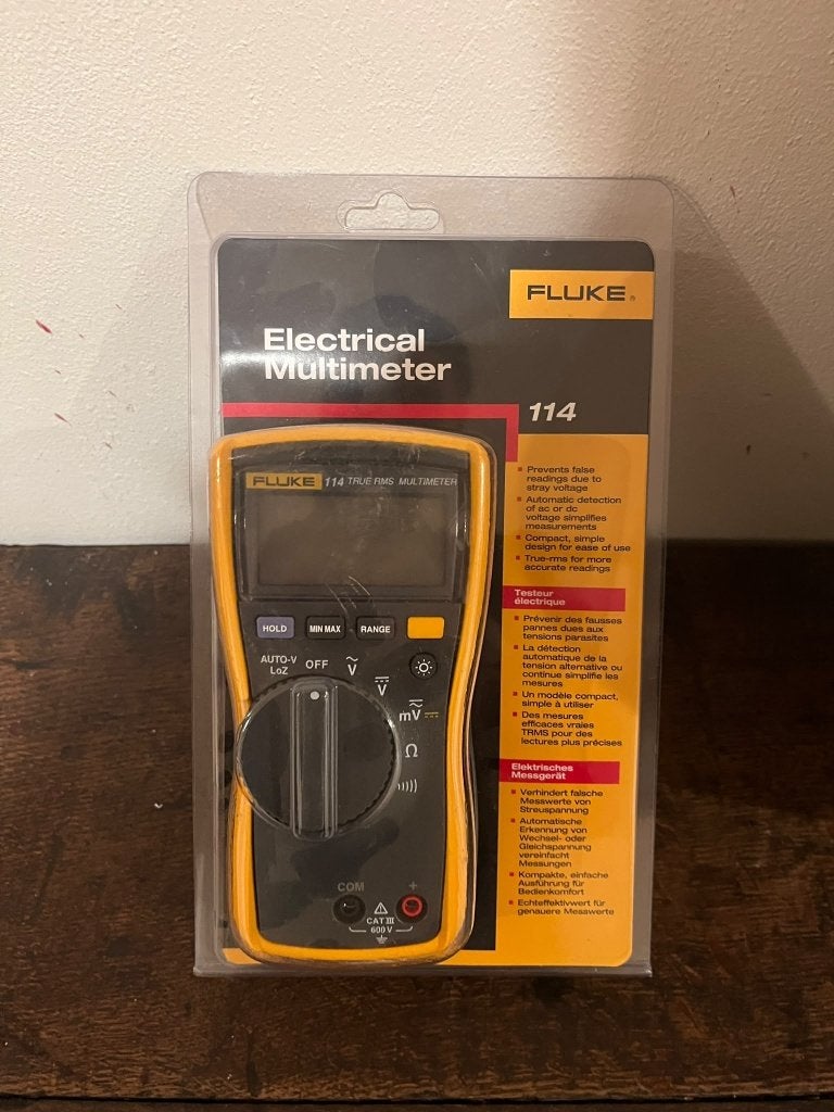 Fluke 114 EUR Digitale True-RMS multimeter - AC/DC 600V, Fluke Nederland B.V., Multimeter, Nieuw, 5657 BX Eindhoven, Nederland