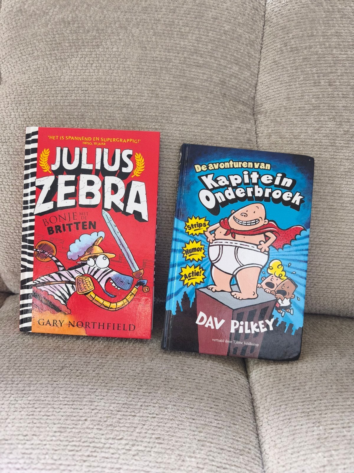 Boeken: Julius Zebra en Kapitein Onderbroek, Ophalen of Verzenden, Gelezen, Gary Northfield, Dav Pilkey, Fictie algemeen