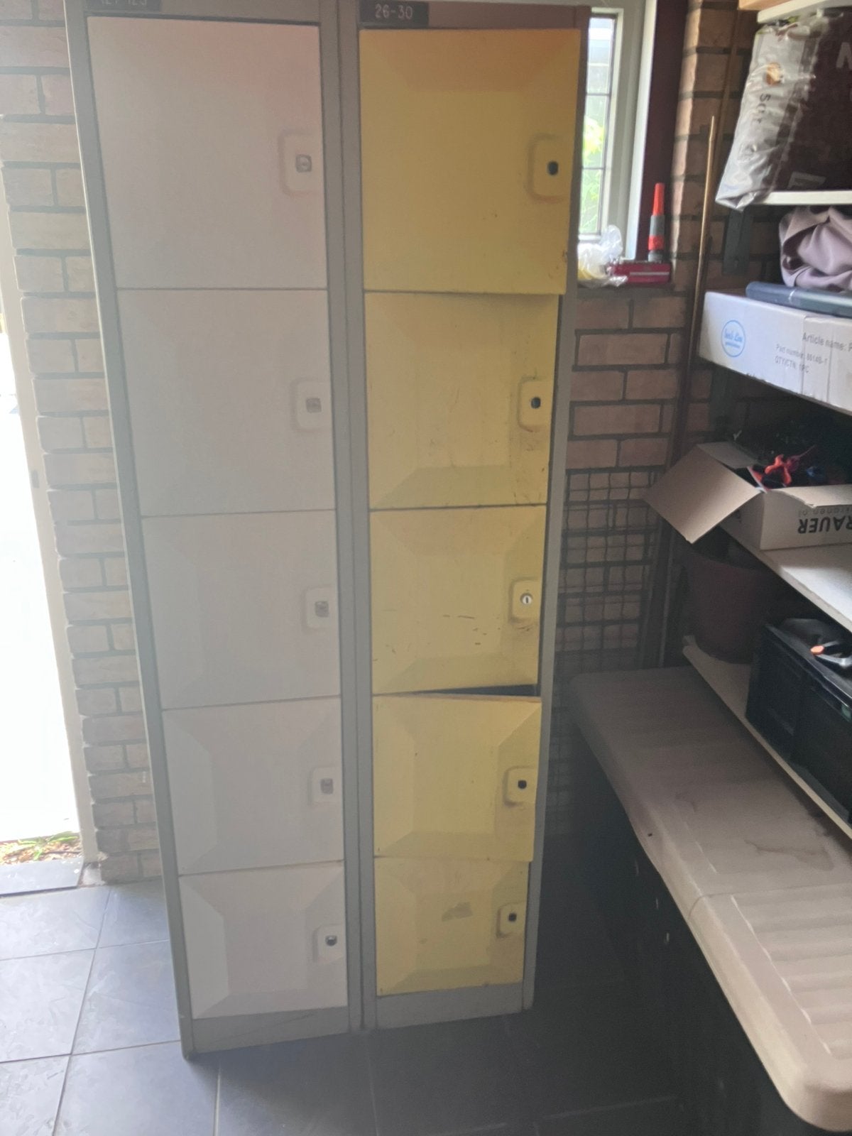 Stalen lockerkluisjes, Huis en Inrichting, Kasten | Lockerkasten, Ophalen, Gebruikt