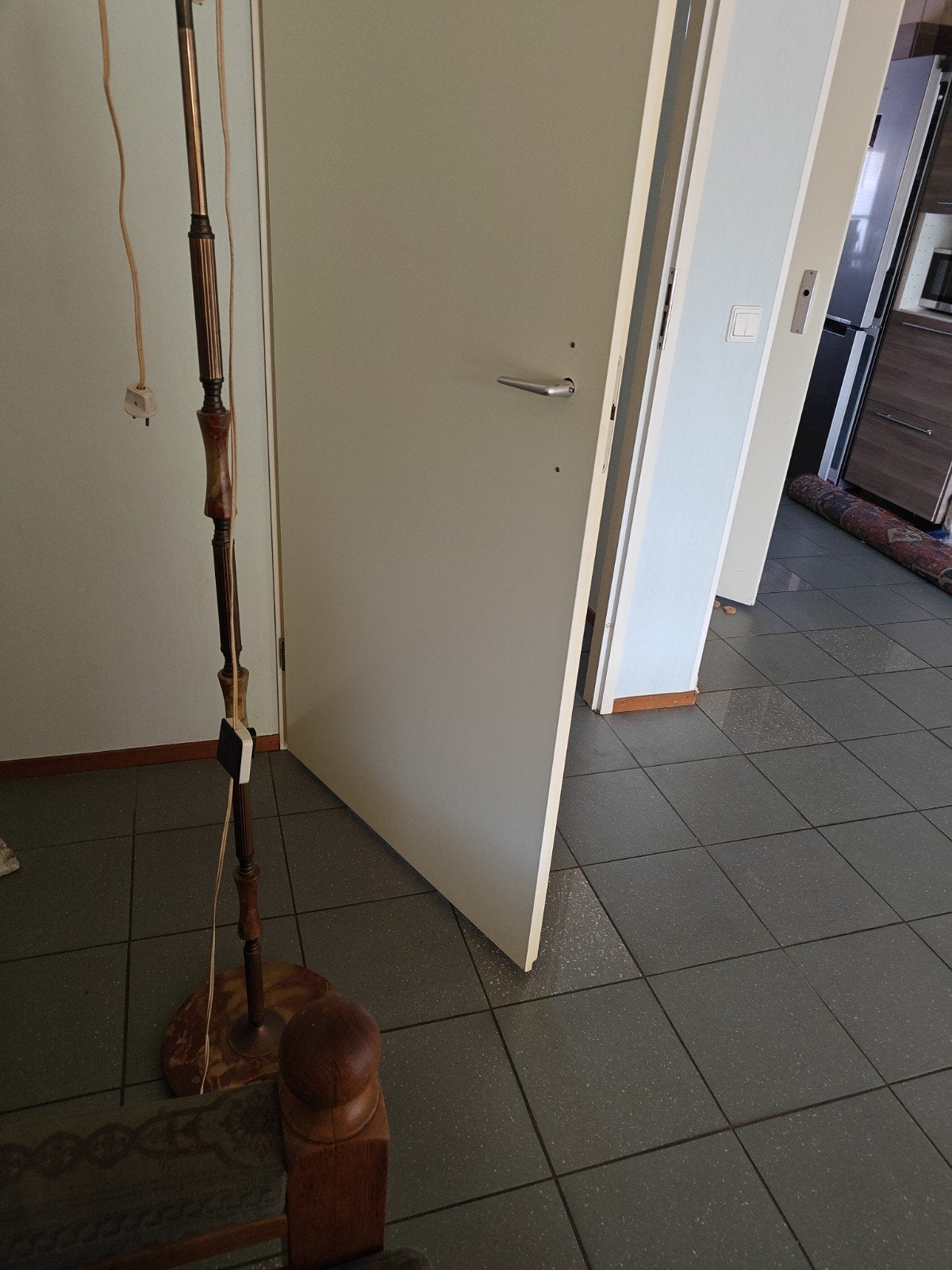 Vintage staande lamp met marmeren voet, Ophalen