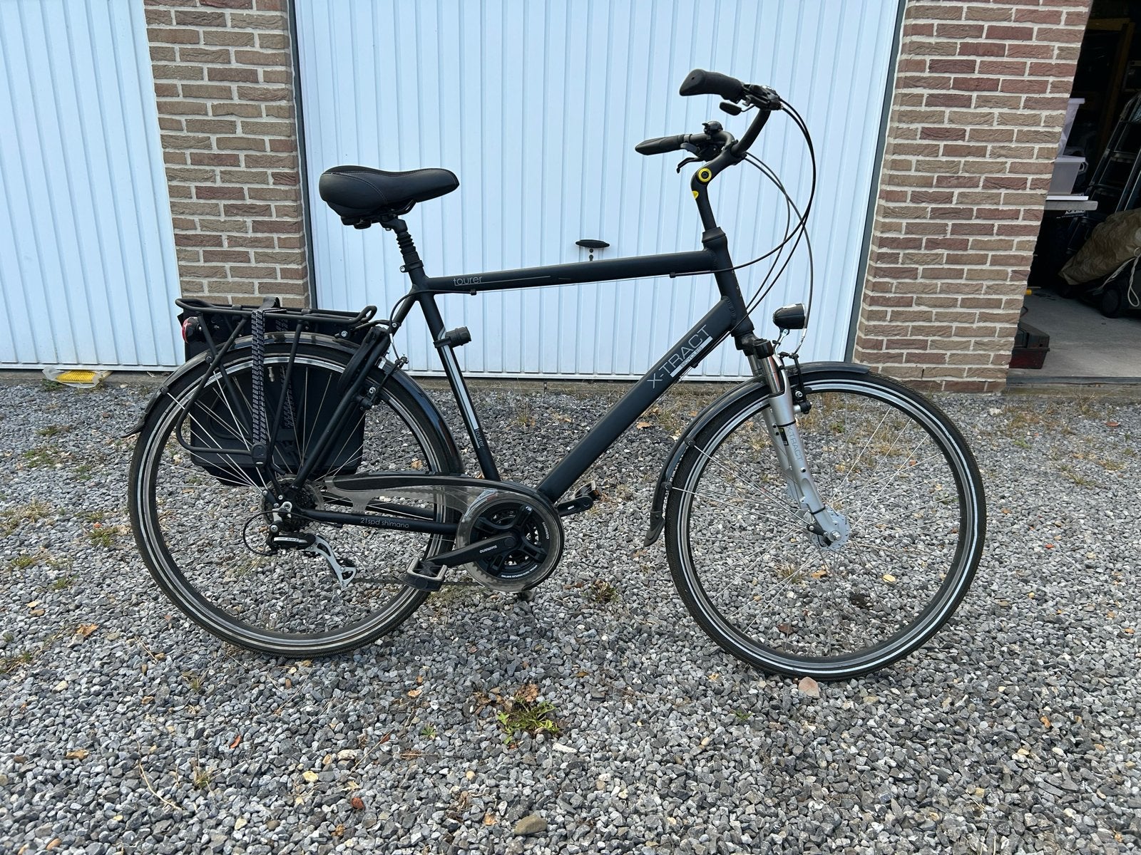 X-Tract fiets met 21 versnellingen en vering, Fietsen en Brommers, 28 inch, Gebruikt, Vering, Velgrem