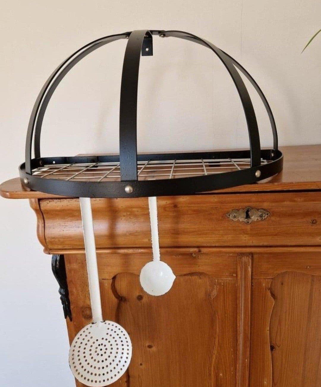 Zwart metalen pannenrek / keukenhanger, Overige typen, Ophalen of Verzenden, Zo goed als nieuw, Zwart