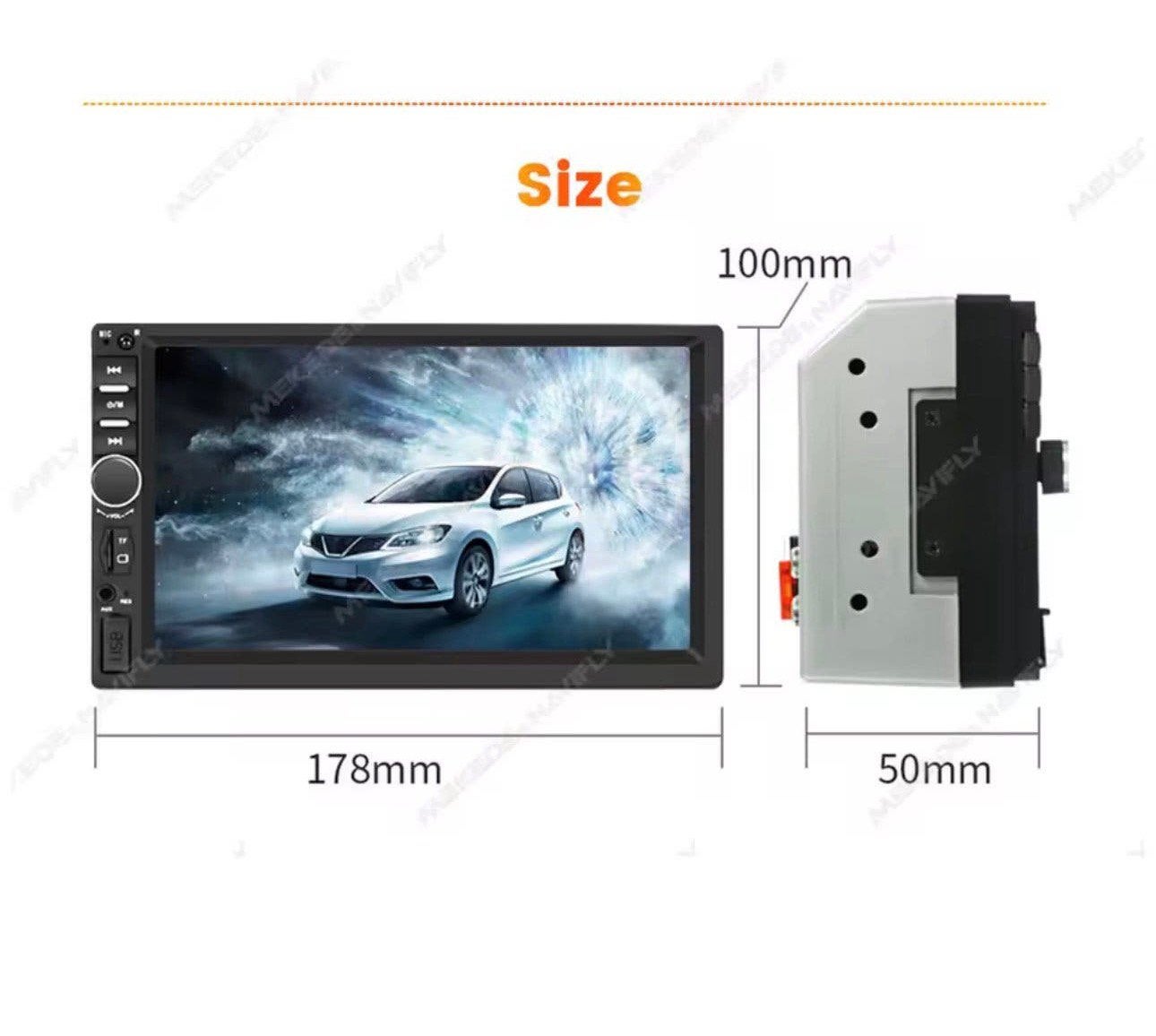 Bluetooth 2 din autoradio nieuw! 7 Inch touchscreen usb/tf, Auto diversen, Ophalen of Verzenden, Nieuw