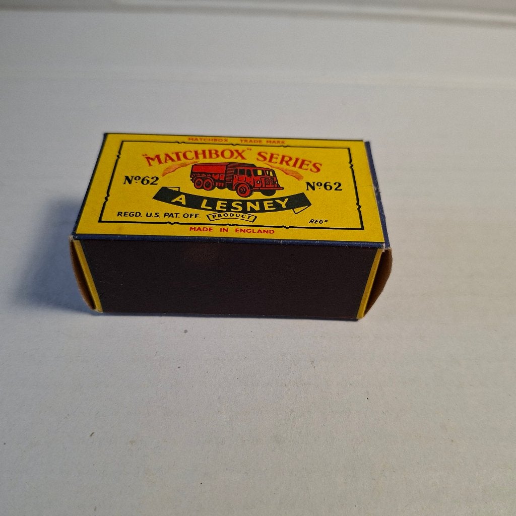 Matchbox Lesney # 62 A  Empty zeer goede  scarce C box, Verzenden, Zo goed als nieuw, Bus of Vrachtwagen