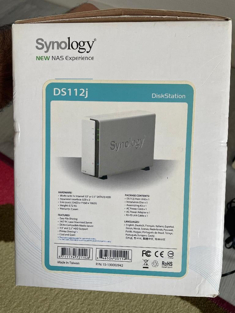 Synology DS112j  NAS, Computers en Software, Ophalen, Zo goed als nieuw