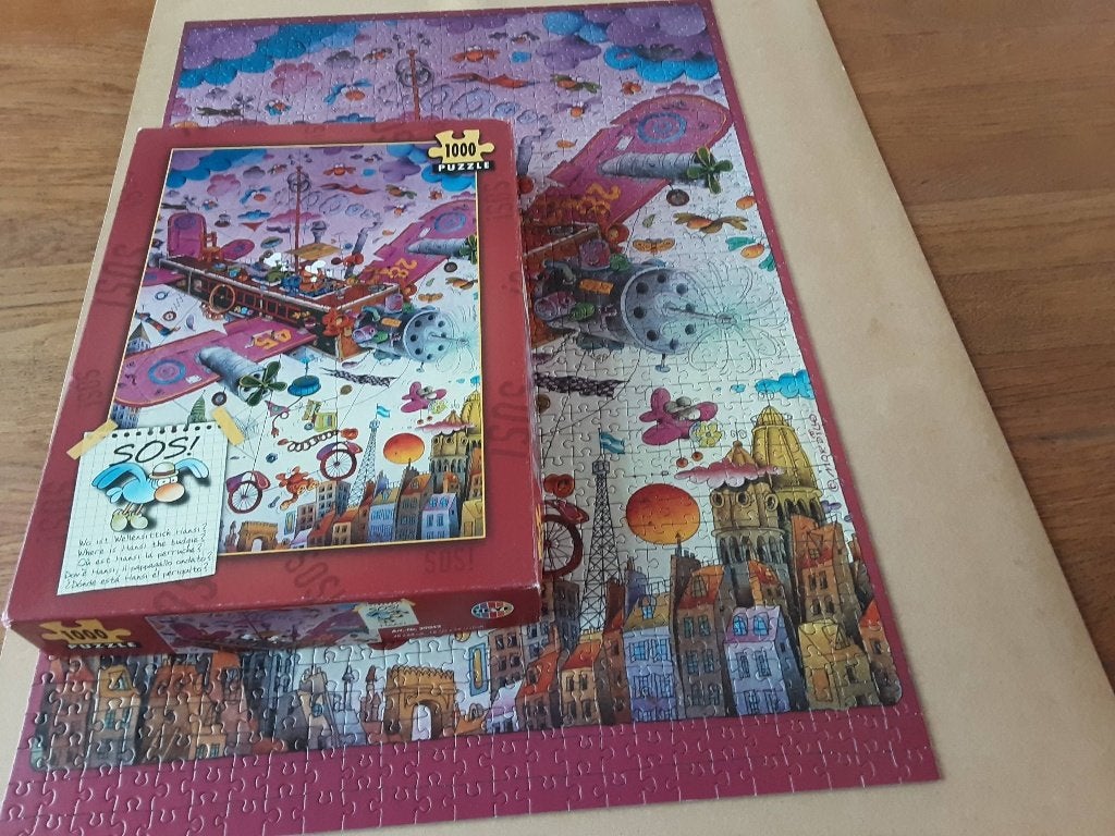 Mordillo puzzel s.o.s. Hansi 1000 stukjes, Ophalen of Verzenden, 500 t/m 1500 stukjes, Gebruikt