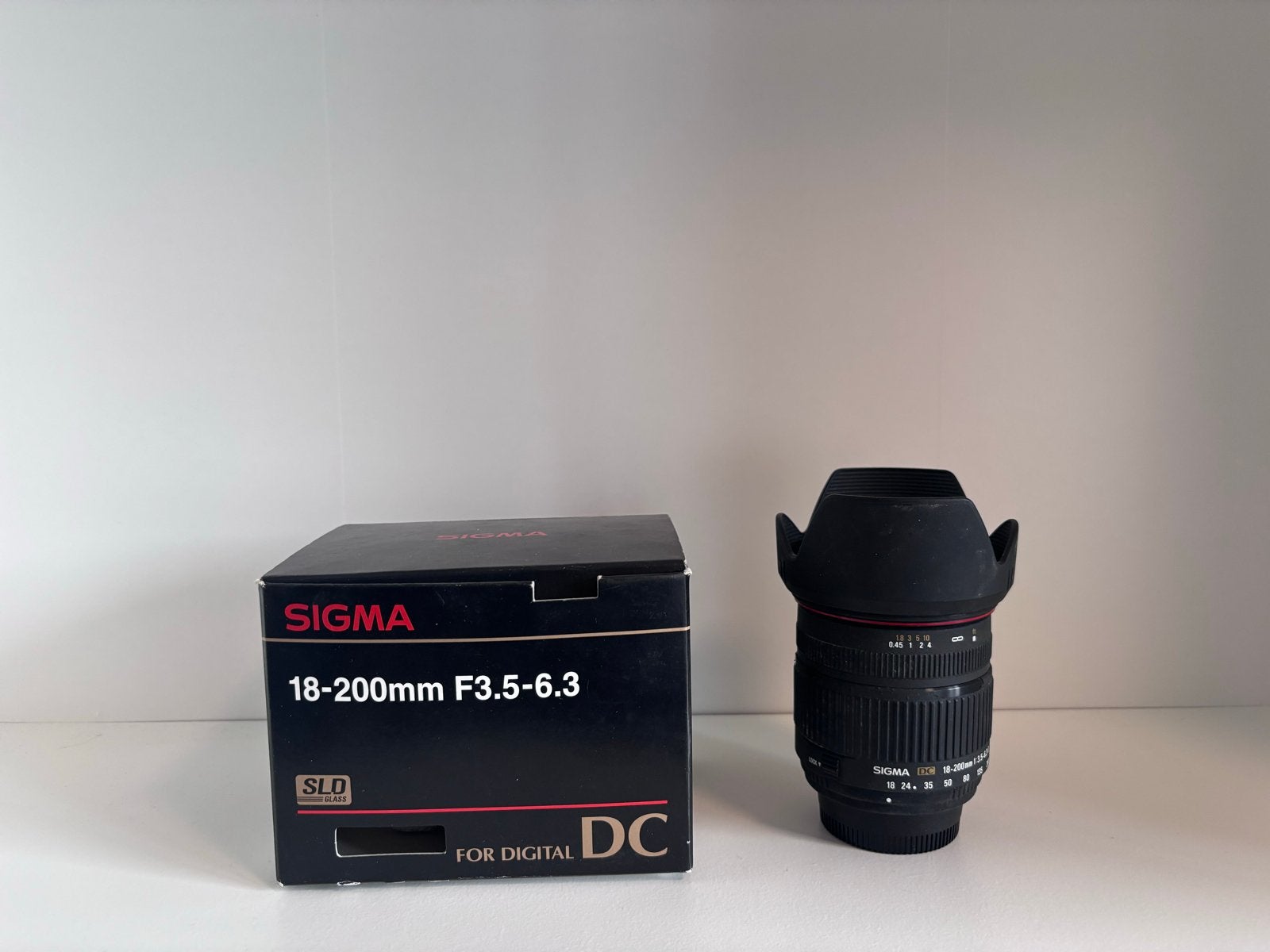 Sigma 18-200mm F3.5-6.3 DC lens voor Nikon, Gebruikt, Sigma, Ophalen of Verzenden, Handmatige focus