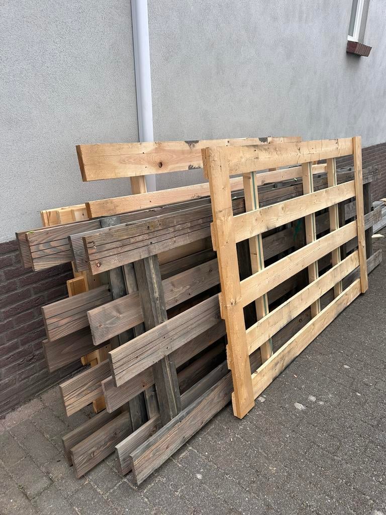 Gratis afhalen steigerhout/pallethout, Ophalen, 25 tot 50 mm, Zo goed als nieuw, Plank