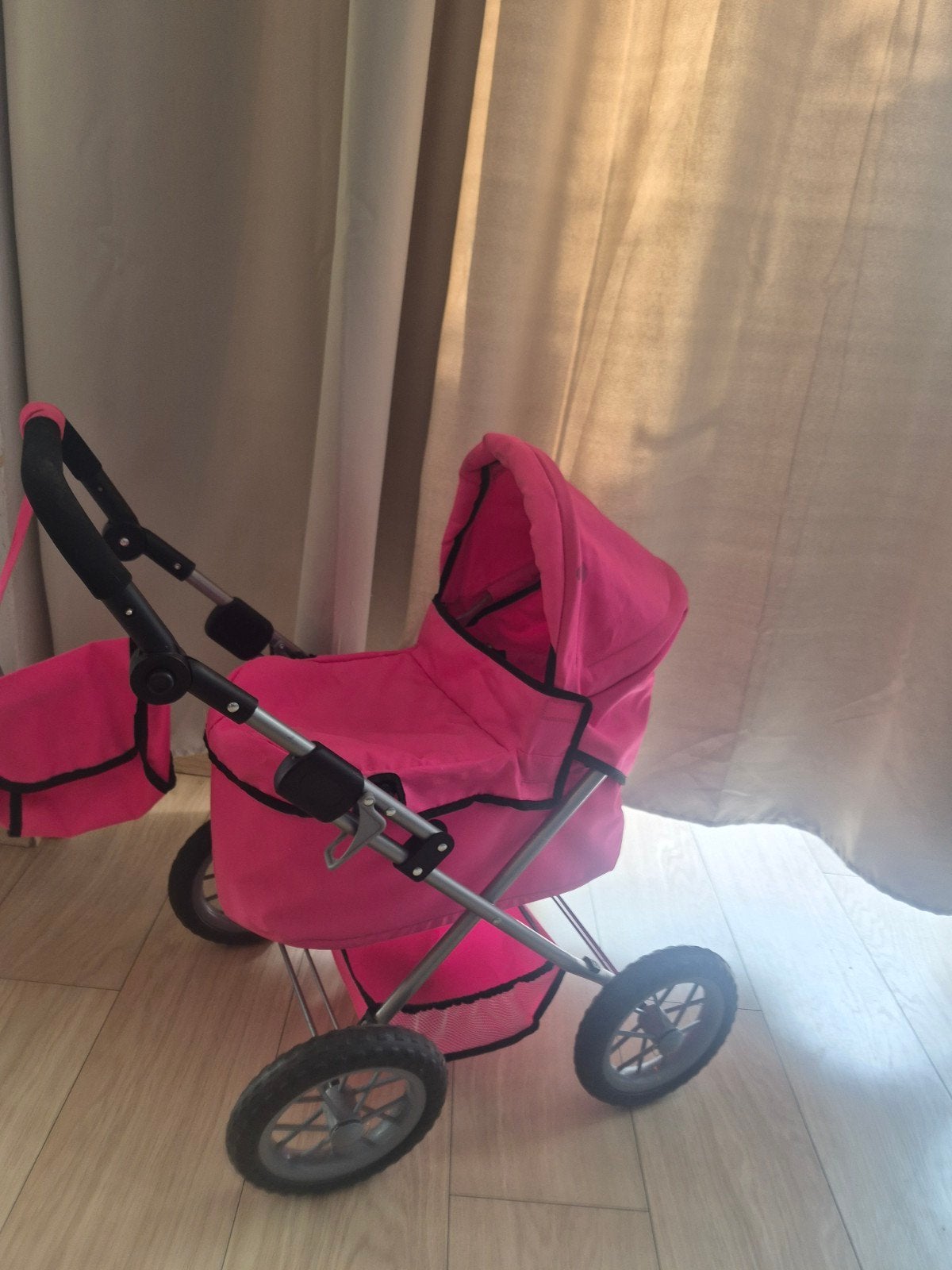 Roze poppenwagen met tas, Ophalen, Gebruikt, Overige typen