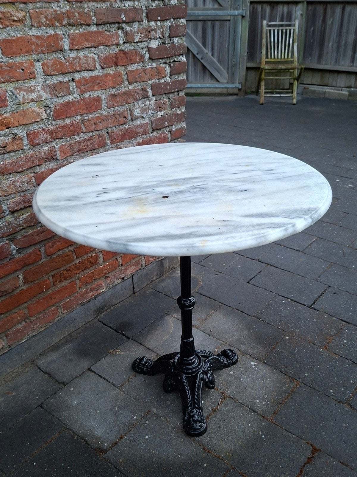 Gietijzeren bistrotafel., Ophalen, Gebruikt